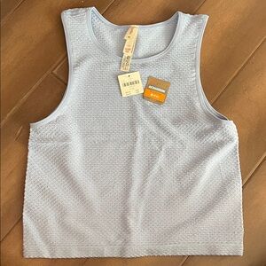 Sky Blue Textured Women's Tank Top
